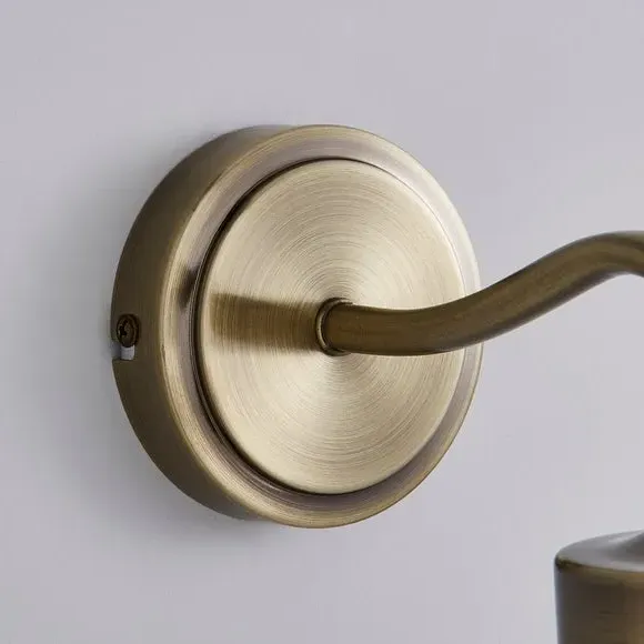 Voyager Wall Light with Glass Shade - Brass