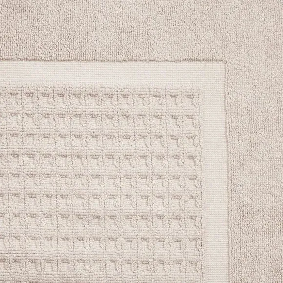 Waffle Bath Mat - Mushroom, Cotton