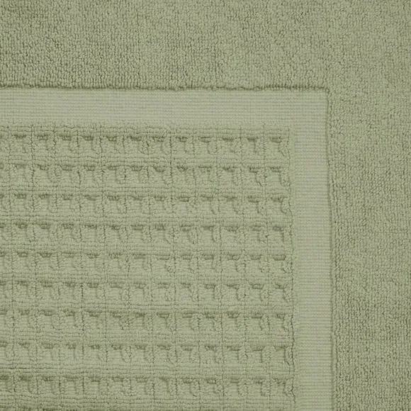 Waffle Bath Mat - Sage, Cotton