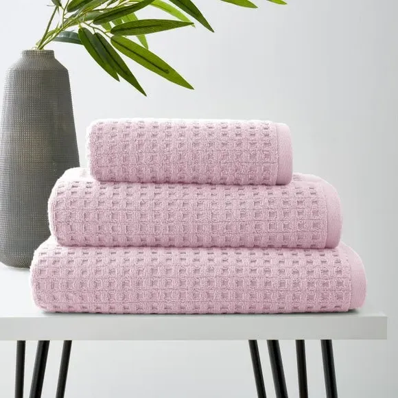 Waffle Cotton Towel - Blush image