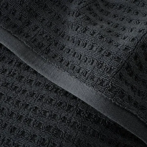 Waffle Cotton Towel - Graphite