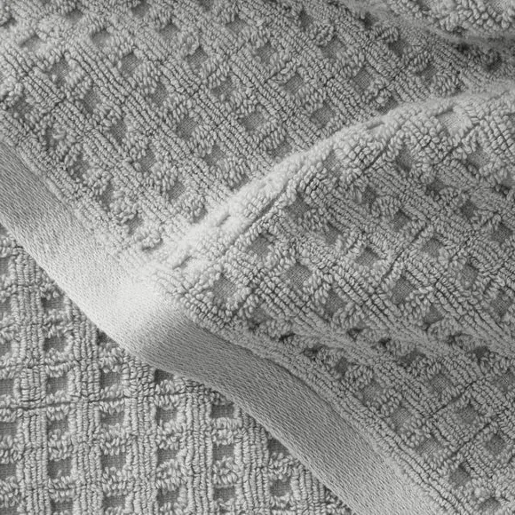 Waffle Cotton Towel - Silver