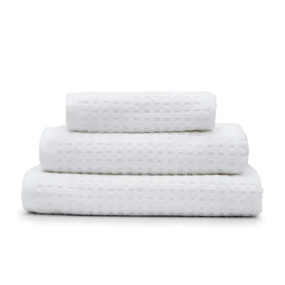 Waffle Cotton Towel - White