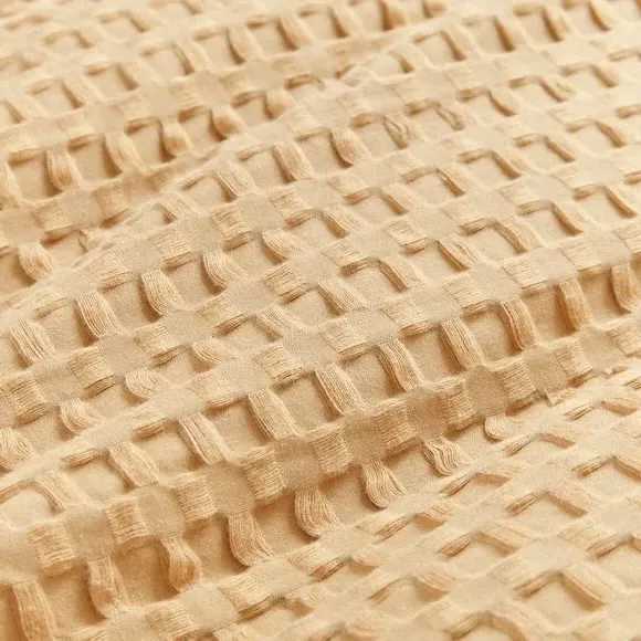 Waffle Duvet Cover Set - Honey, Cotton