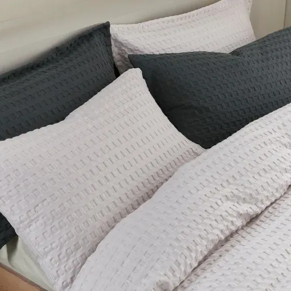 Waffle Duvet Cover Set - Sandstone, Cotton