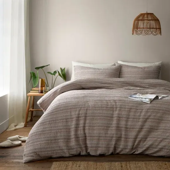 Waffle Duvet Cover Set - Warm Natural, Cotton image