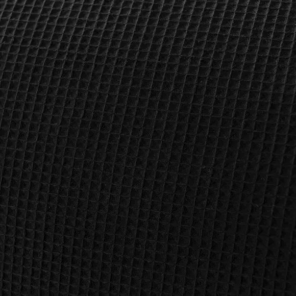 Waffle Duvet Cover Set with Pillowcase - Black