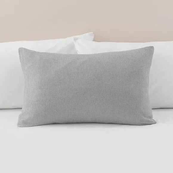 Waffle Duvet Cover Set with Pillowcase - Charcoal