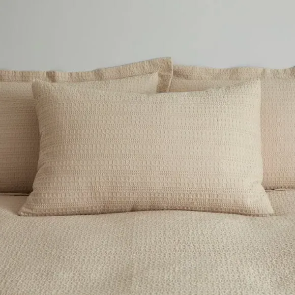 Waffle Duvet Cover Set with Pillowcase - Natural