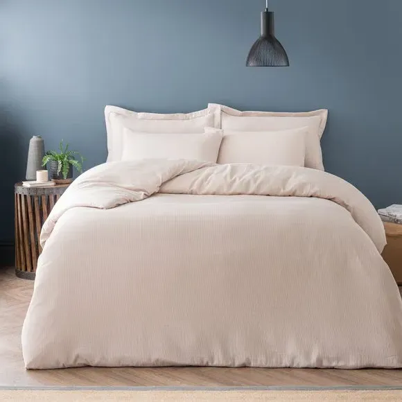 Waffle Duvet Cover Set with Pillowcase - Natural