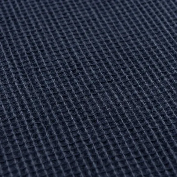 Waffle Duvet Cover Set with Pillowcase - Navy