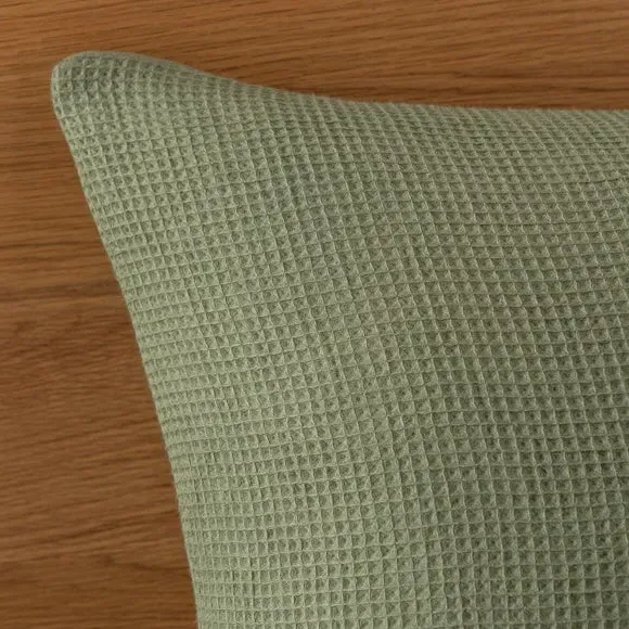 Waffle Duvet Cover Set with Pillowcase - Olive
