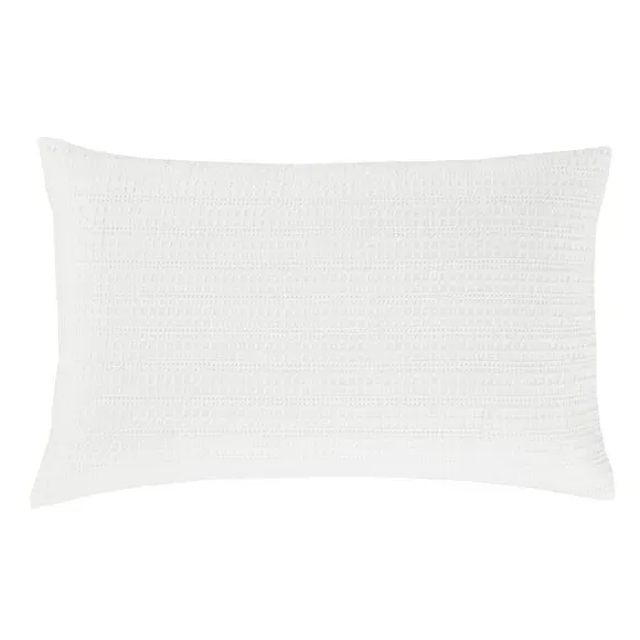 Waffle Duvet Cover Set with Pillowcase - White