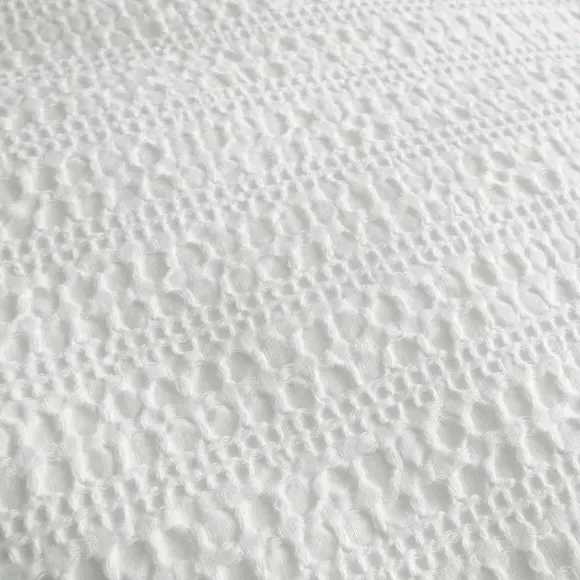Waffle Duvet Cover Set with Pillowcase - White