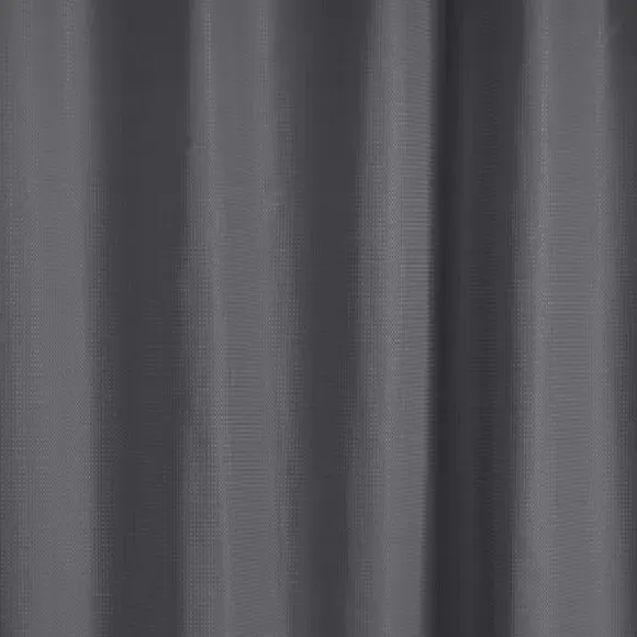 Waffle Shower Curtain - Charcoal, Recycled Fabric
