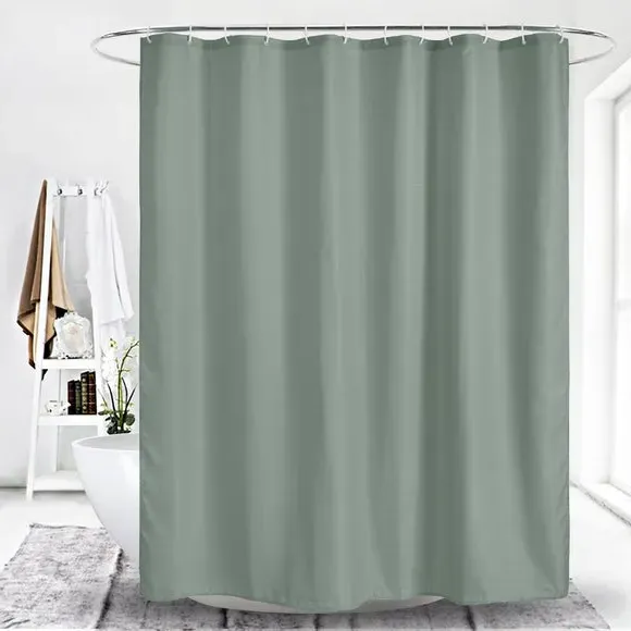 Waffle Shower Curtain - Sage, Recycled Fabric