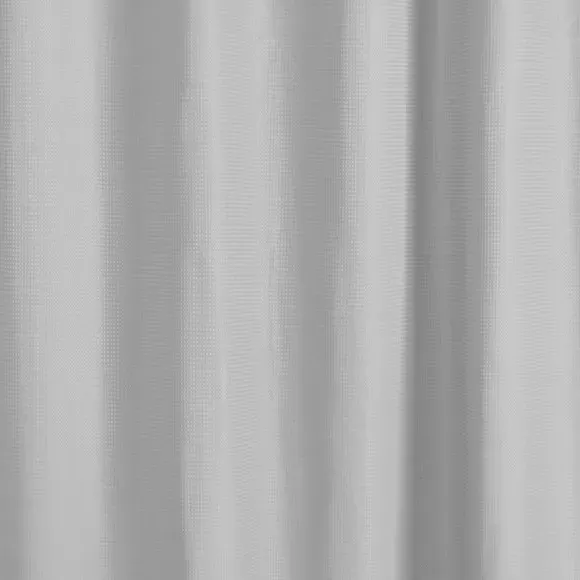 Waffle Shower Curtain - Silver, Recycled Fabric