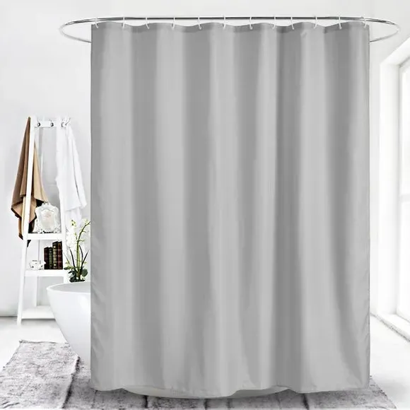 Waffle Shower Curtain - Silver, Recycled Fabric