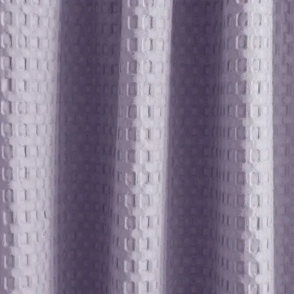 Waffle Slot Top Curtains - Lilac, Polycotton