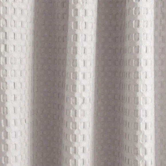 Waffle Slot Top Curtains - Sandstone, Polycotton