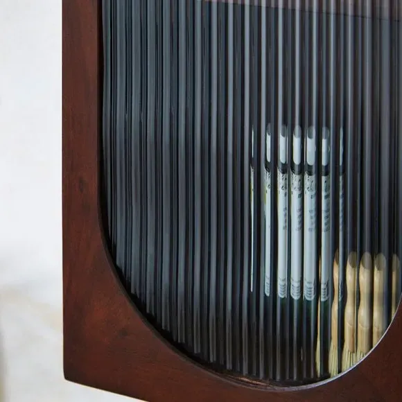 Wall Cabinet with Mirror - Brown, Acacia Wood