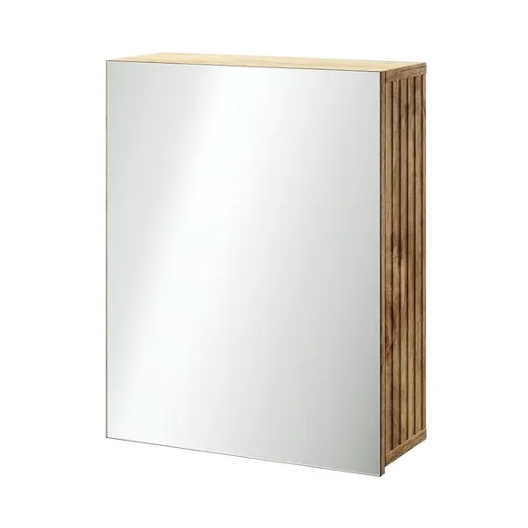 Wall Cabinet with Mirror - Mango Wood Effect