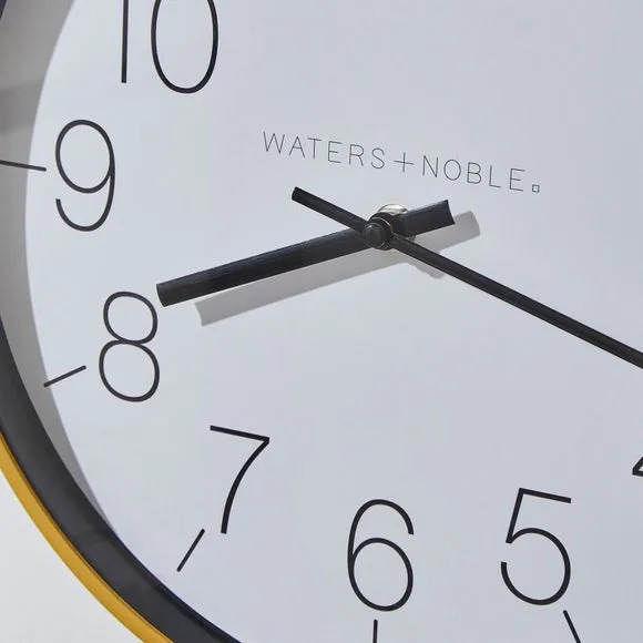 Wall Clock with Silent Movement - Ochre