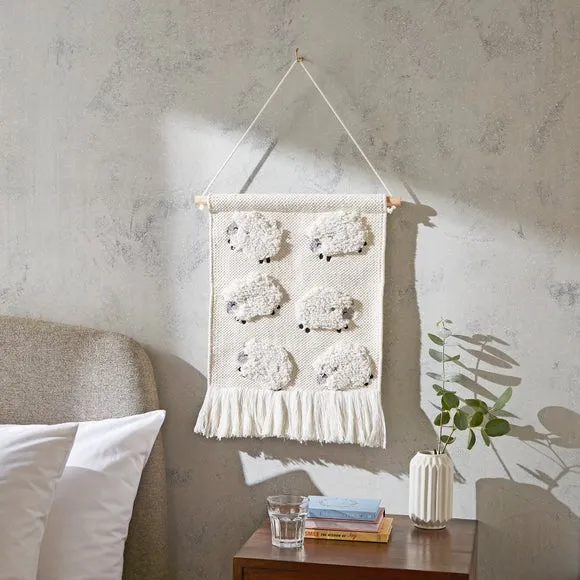 Wall Hanging with Embroidery - Natural image