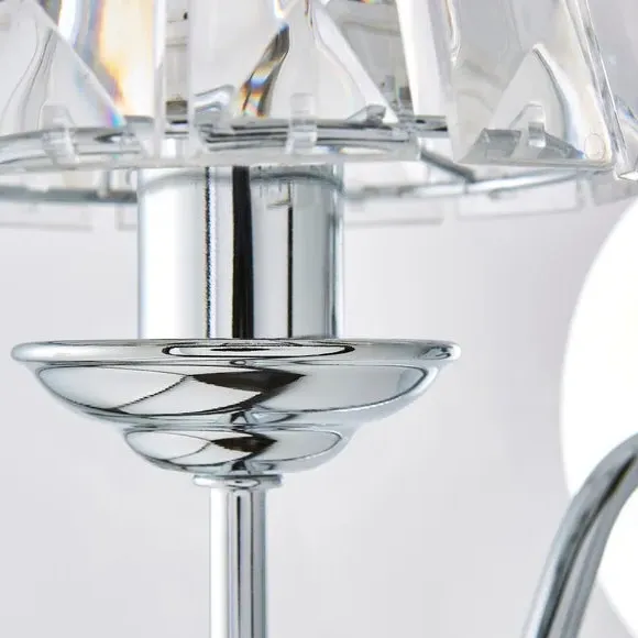 Wall Light with Acrylic Prism - Silver, Chrome