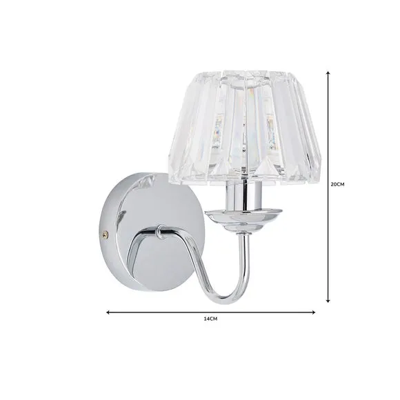 Wall Light with Acrylic Prism - Silver, Chrome