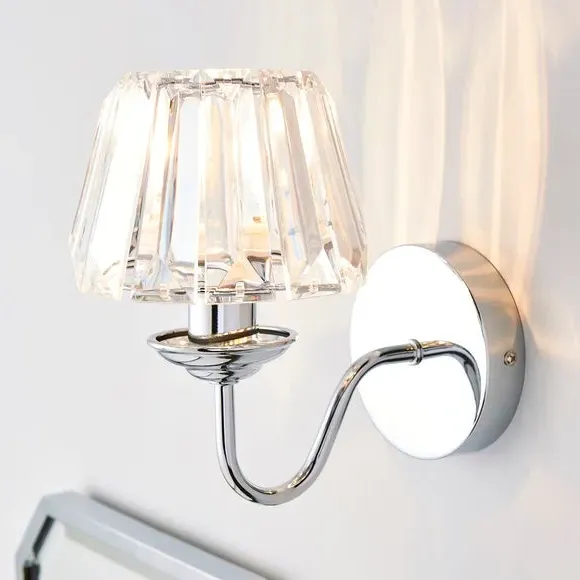 Wall Light with Acrylic Prism - Silver, Chrome image