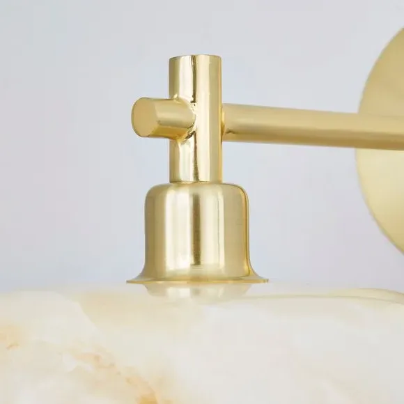 Wall Light with Alabaster Glass - Gold