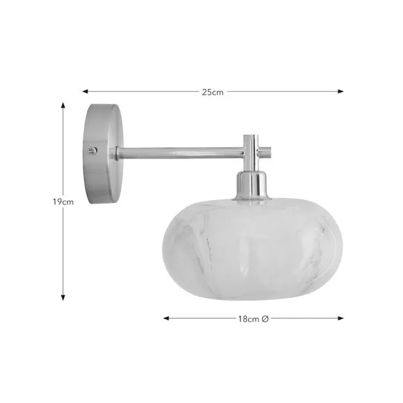 Wall Light with Alabaster Glass - Gold