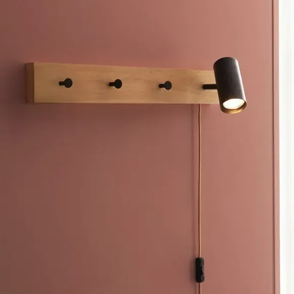 Wall Light with Clothes Hanger - Natural image