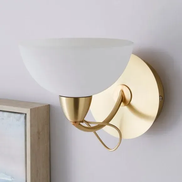 Wall Light with Curved Arms - Gold, Brass
