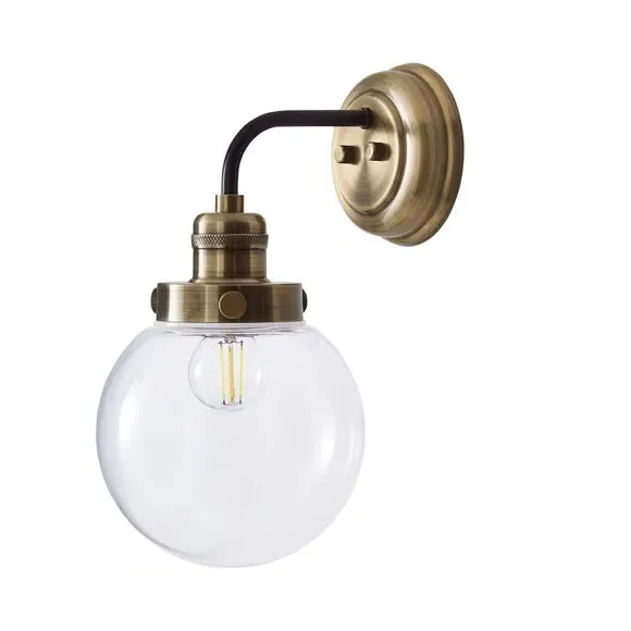 Wall Light with Dimmable Feature - Antique Brass
