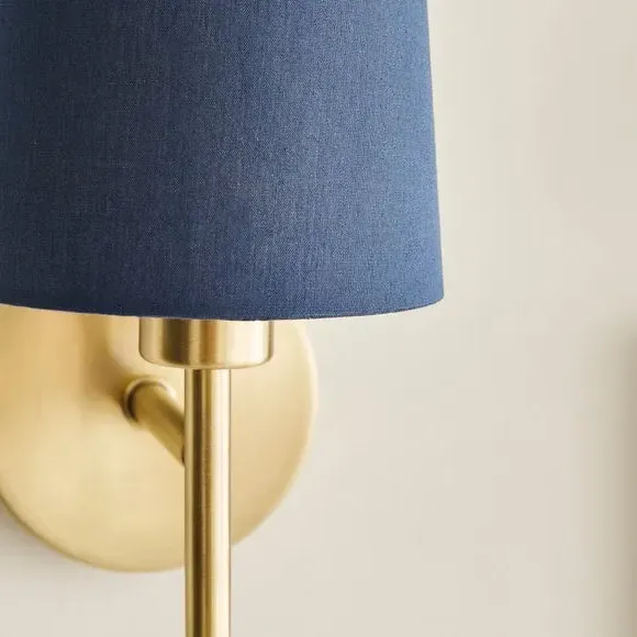 Wall Light with Dimmer - Blue, Fabric