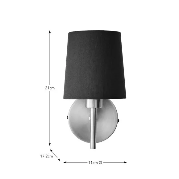 Wall Light with Dimmer - Blue, Fabric