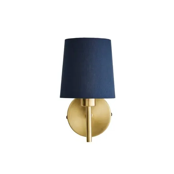 Wall Light with Dimmer - Blue, Fabric