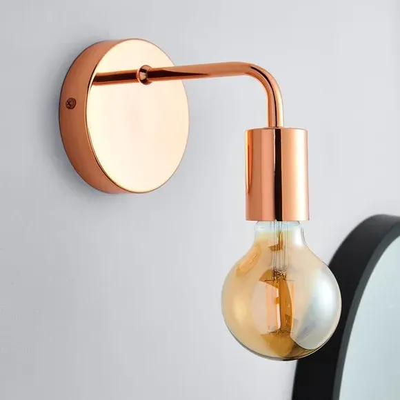 Wall Light with Dimmer - Copper, Metal