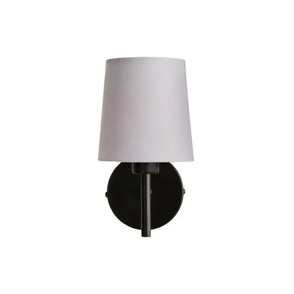 Wall Light with Dimmer - Grey, Fabric