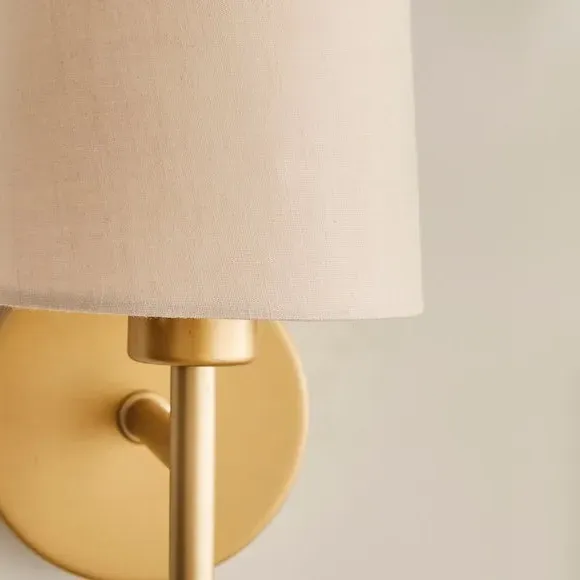 Wall Light with Dimmer - Natural, Fabric
