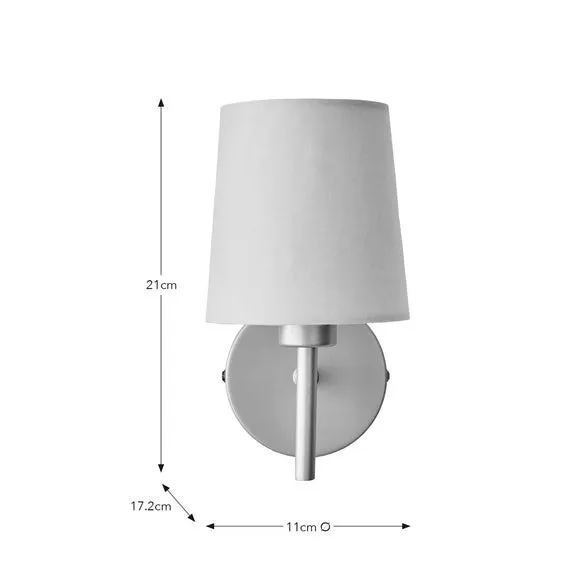 Wall Light with Dimmer - Natural, Fabric