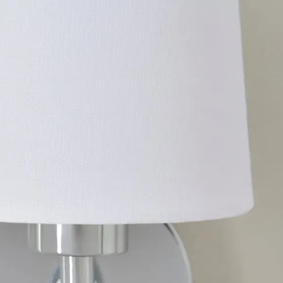 Wall Light with Dimmer - White, Fabric