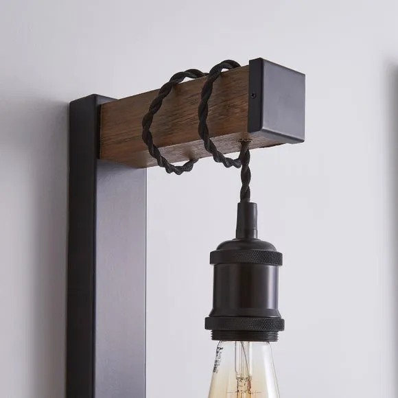 Wall Light with Shelf - Pine, Wood