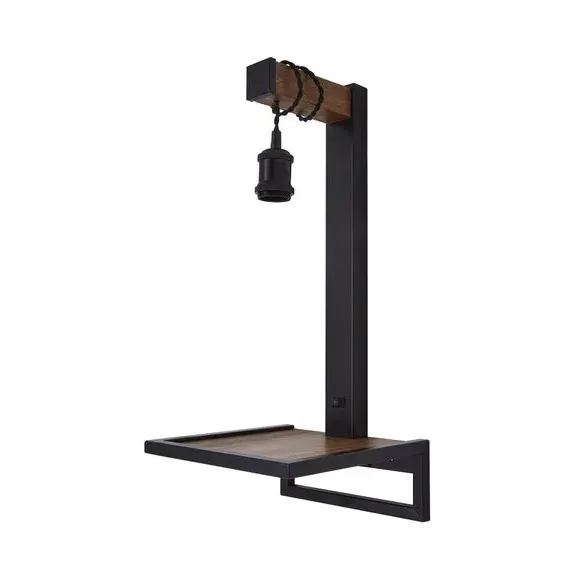 Wall Light with Shelf - Pine, Wood