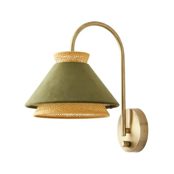 Wall Light with Two-Tier Shade - Green, Steel