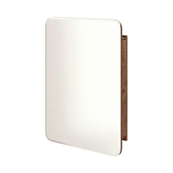 Wall Mirror Cabinet with Storage - Pine Effect