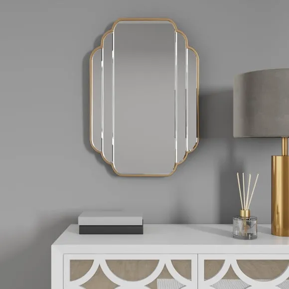 Wall Mirror Modern Design - Gold image