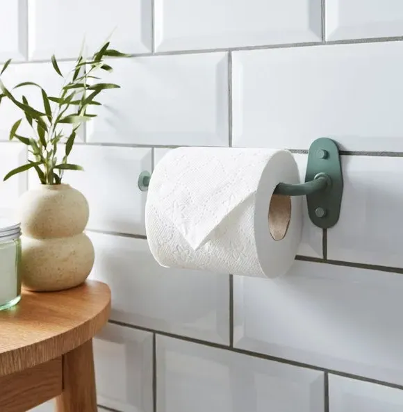 Wall-Mount Toilet Roll Holder - Sage